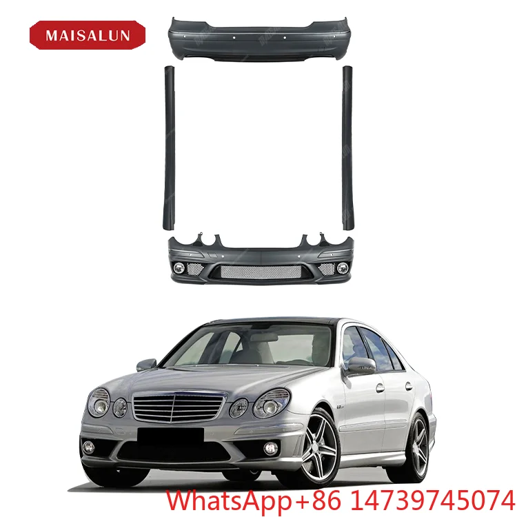 E63‑Style Facelift Conversion Body Kit E‑Class W211 2002‑2009 Front Rear Bumper Exterior Tuning PartsCar Partsold‑to‑new Upgrade
