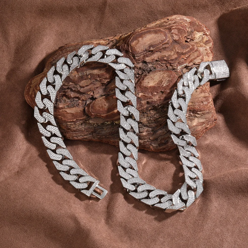 

ICEC кубинская цепочка ножевого типа, полностью упакованная 5A + CZ, хип-хоп, ожерелье с кубическим цирконием, рэпер, модное колье, роскошные ювелирные изделия, подарок