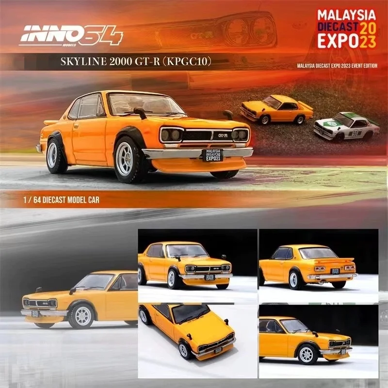 INNO64 1:64 SKYLINE GTR 2000 KPGC10 Malaysia Exhibition Limited Edition Alloy car model