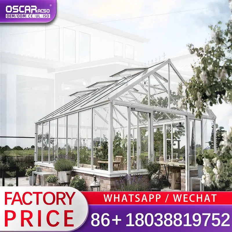 غرفة شمسية برتقالية بإطار من الألومنيوم وسقف مزخرف لغرفة نوم الفيلا الفاخرة #1