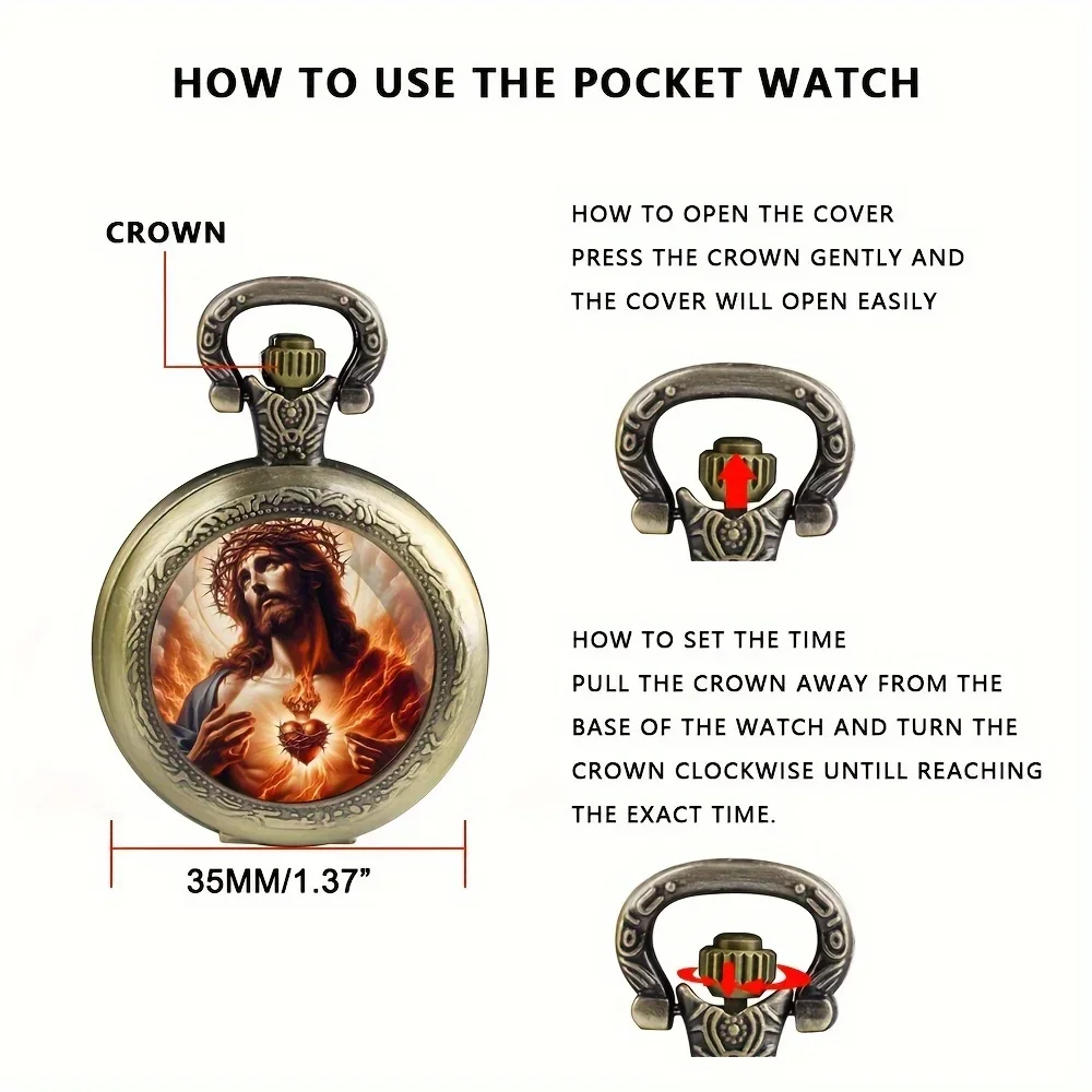 ساعة جيب كوارتز بنمط قلب قديم ، ساعة بدلاية فريدة مع سلسلة ، قلادة رائعة ، 1 ، من من