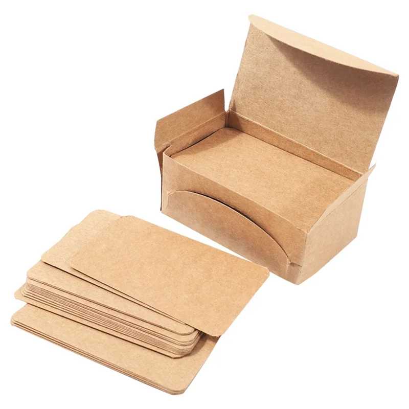1000Pcs Blank Kraft Paper Business Cards Word Card Message Card DIY Gift Card