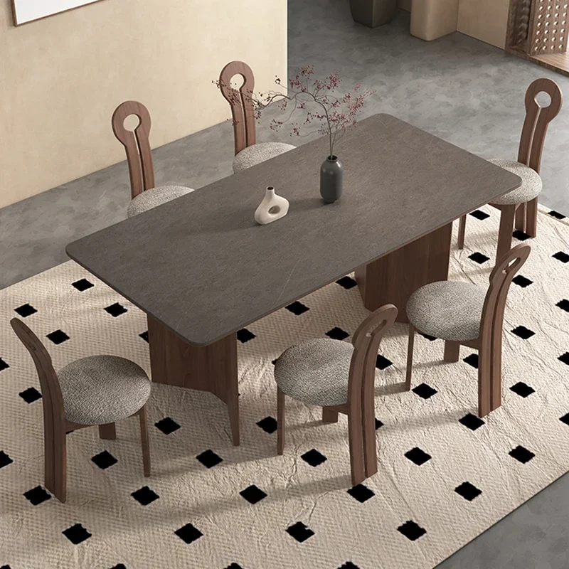 Wood Conference Dining Table Kitchen Coffe Wooden Dining Makeup Desk Console Table Salon Mesa Plegable Garden Furniture Sets