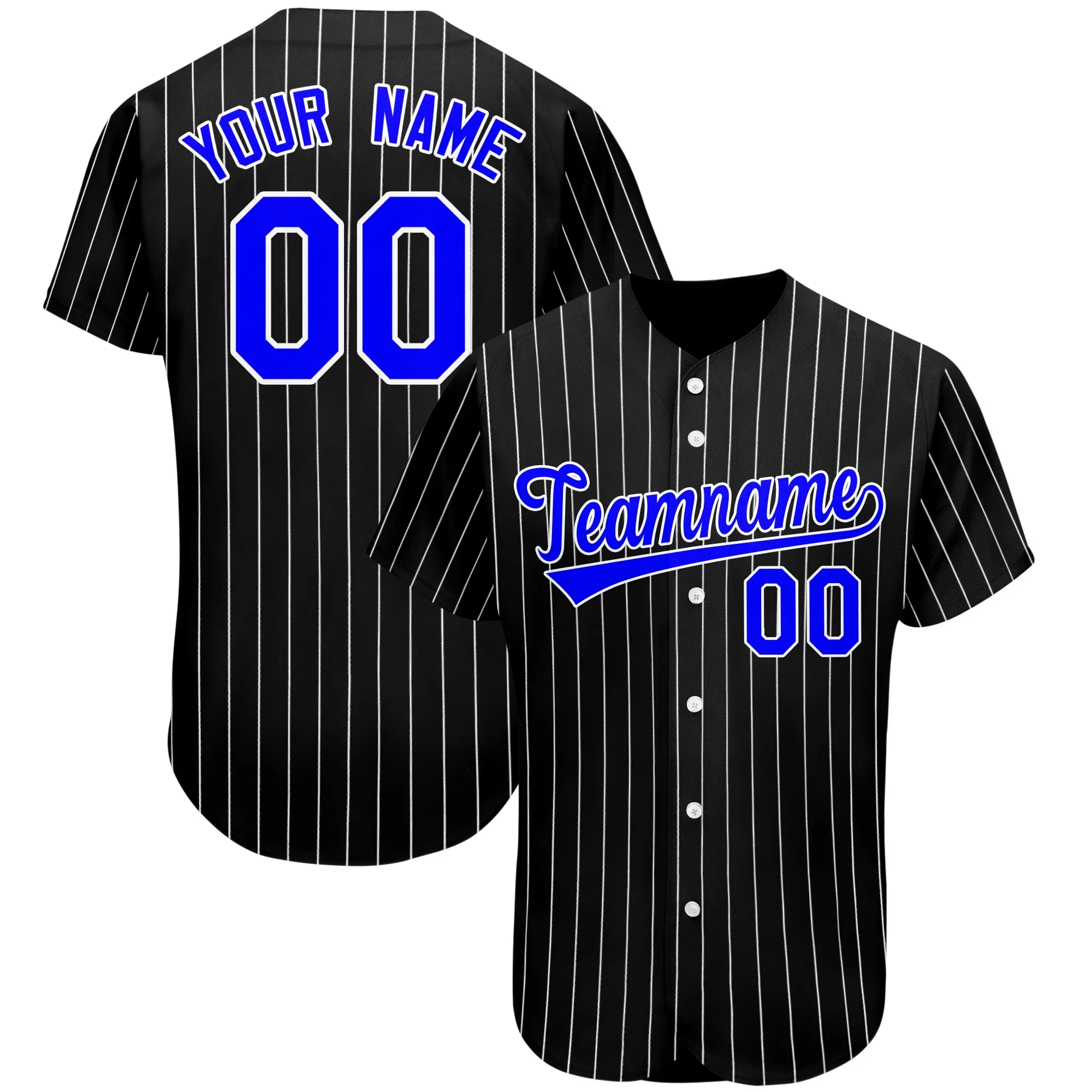 Custom Baseball Jerseys Personalized Design Your Name/Number Striped Printed Shirts Softball Training Uniforms Men/Women/Youth