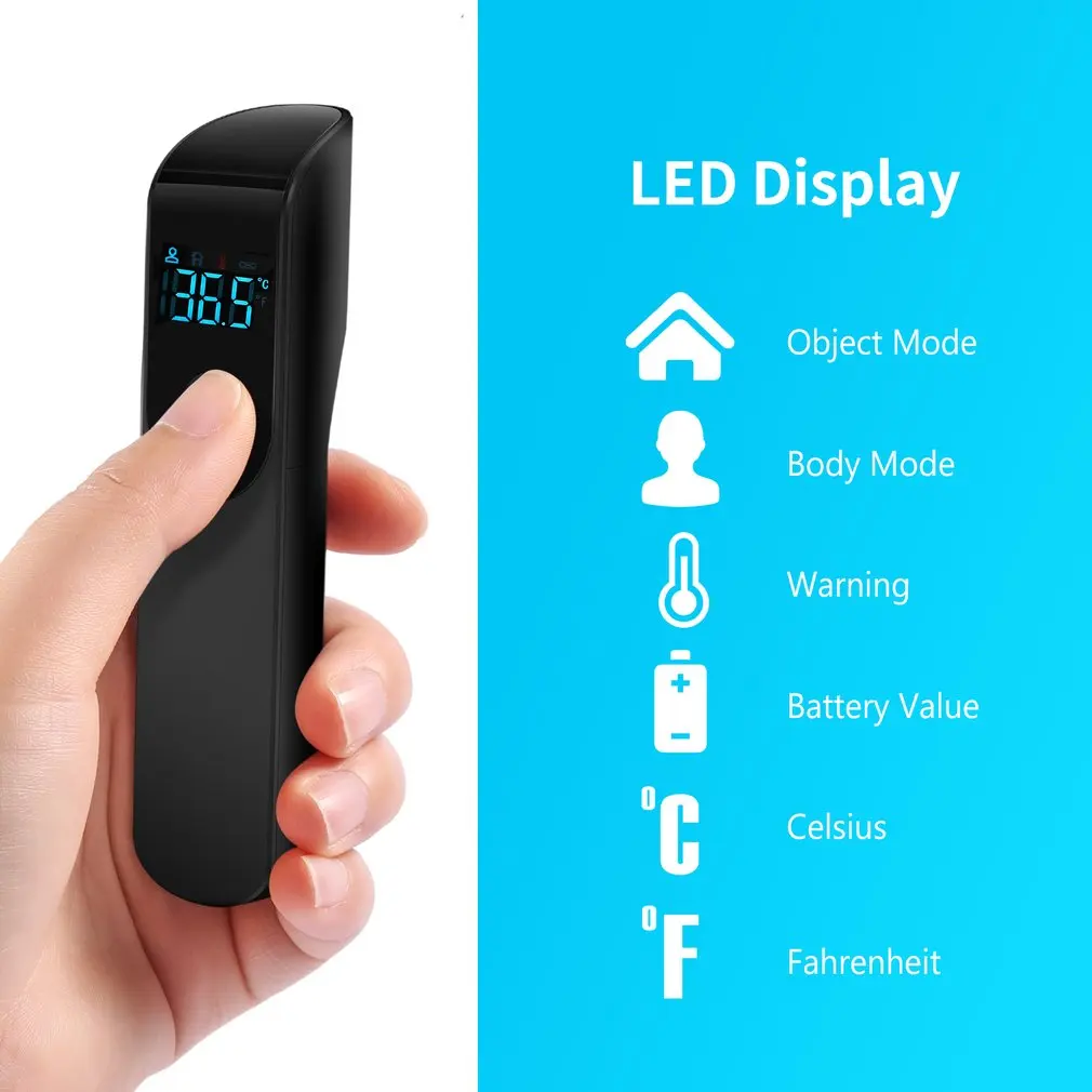 デジタル赤外線額温度計,非接触,LCDディスプレイ,赤ちゃんと大人のための発熱測定ツール