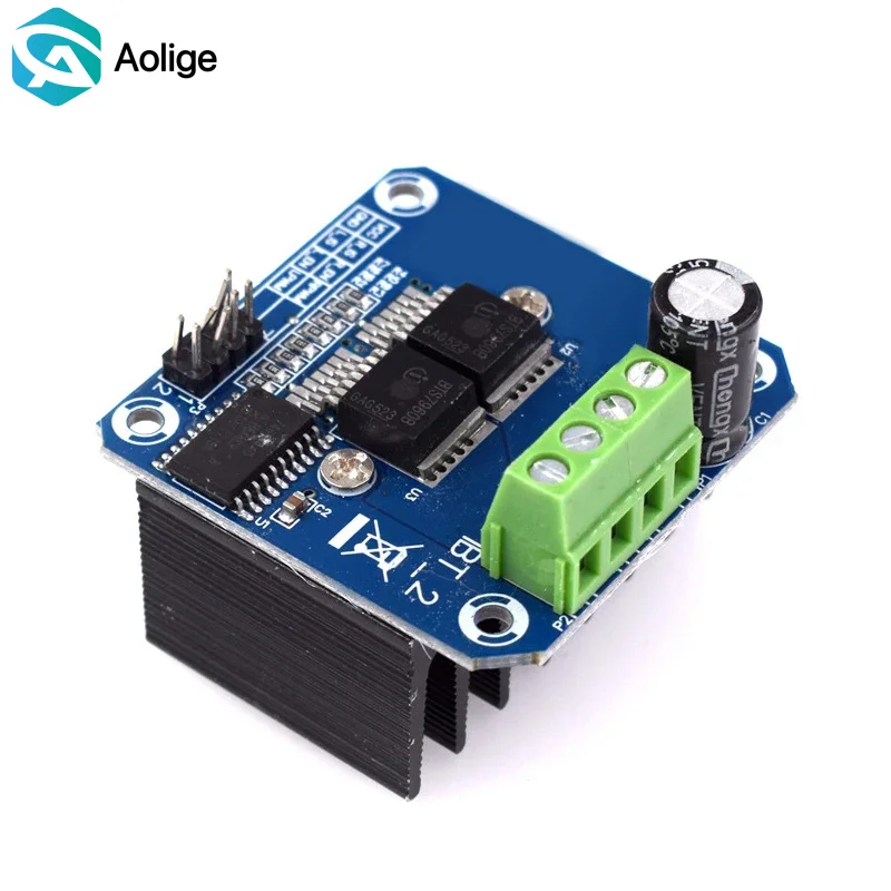 

Dual BTS7960 43A High-Power IBT2 Motor Driver Module - Arduino-Compatible, DIY Smart Car, Semiconductor Cooling