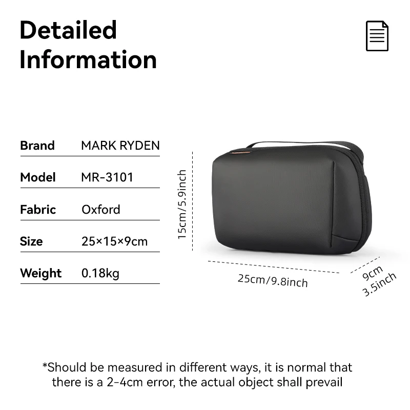 Mark Ryden Oxford Fabric Men Business Portable Storage Bag Toiletries Organizer Women Cosmetic Bag Waterproof Travel Wash Pouch