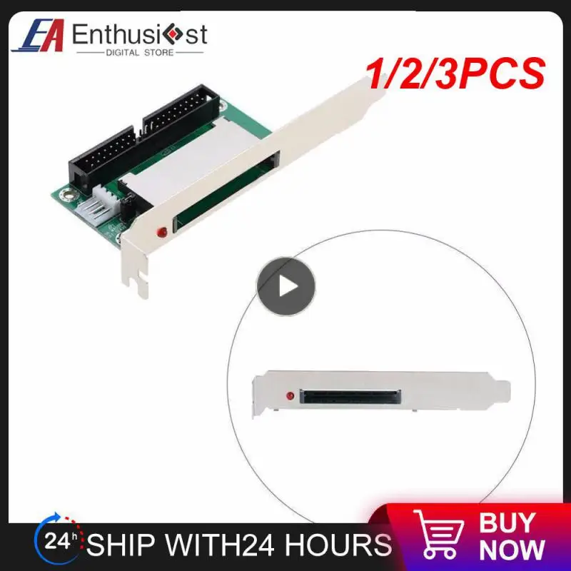 1/2/3PCS 40-Pin CF compact flash card to 3.5 IDE converter adapter PCI bracket back panel