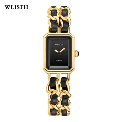 Wlisth-Montre-bracelet rectangulaire en acier pour femme, petite montre à quartz étanche, montres pour femme, JOBelt, luxe et minimaliste