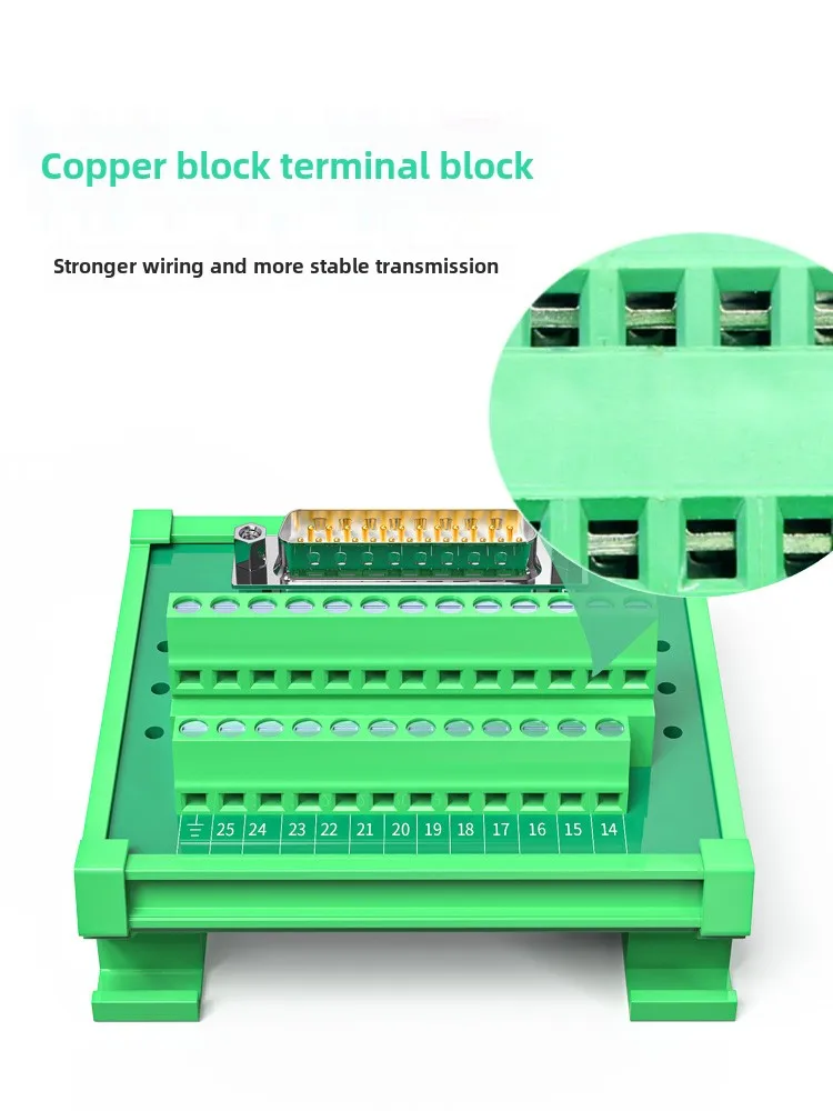 Serial Port Relay Terminal Block Adapter Board 9-Pin DB9 DB15 DB25 DB37 Pin Automated Guide Rail Type for Electronics