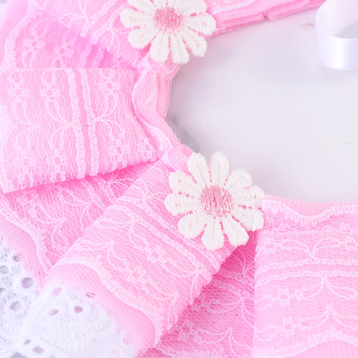 

Delicate Lace Floral Bells Pet Collar Bow Tie For Dog Cat Kitten Puppy Elegant Neckwear Grooming Wedding Party Costume Small