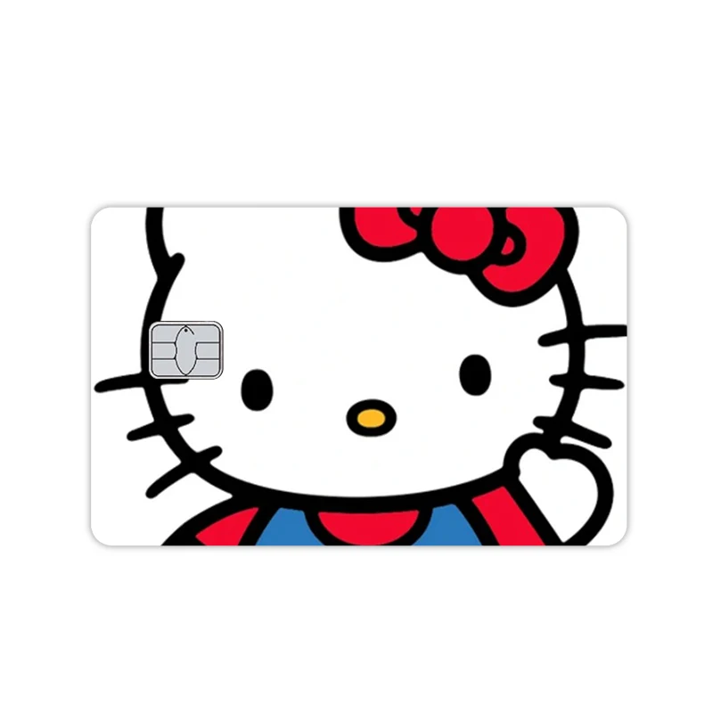 الكرتون مرحبا كيتي زوجين ملصقات فيلم الجلد غطاء الائتمان الخصم البنك فيزا طبقة رقيقة واقية الجلد للصغيرة الكبيرة لا رقاقة صائق هدية