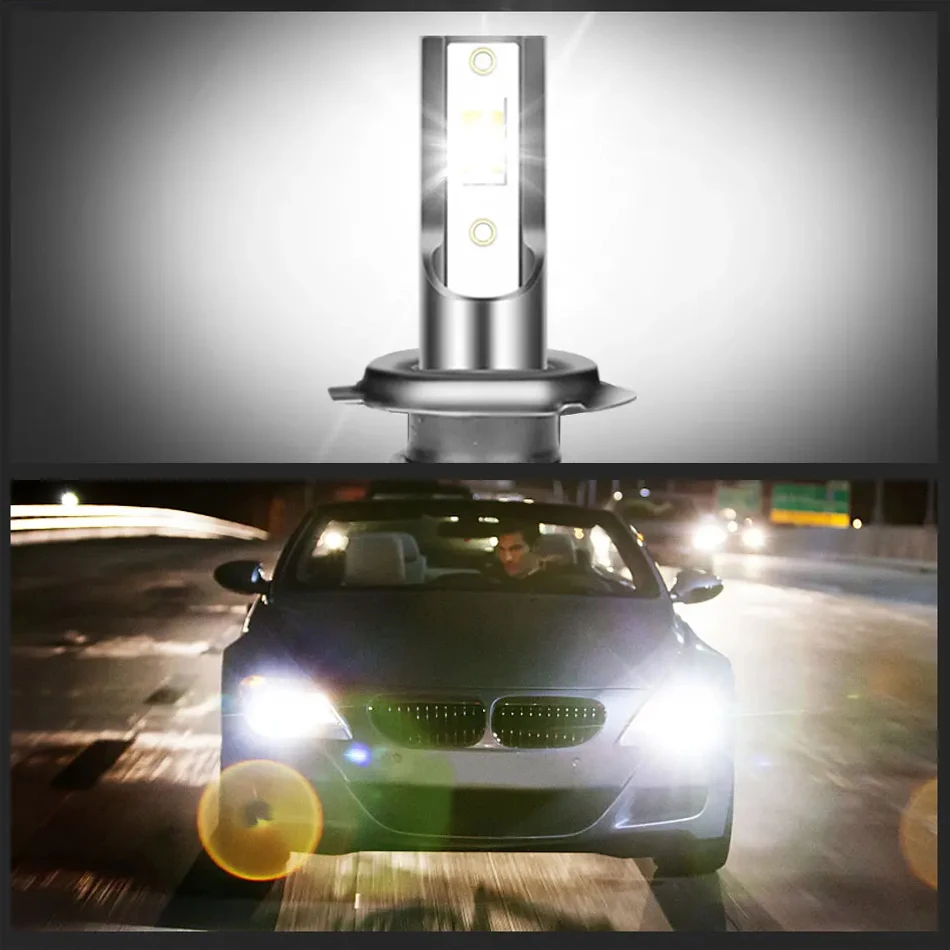 Dualvision Led H7 Canbus Car Headlight Bulbs 3570 CSP For H1 H4 H11 9005 9006 9012 Headlamp Replacement Bulbs 6000K 12V 2PCS