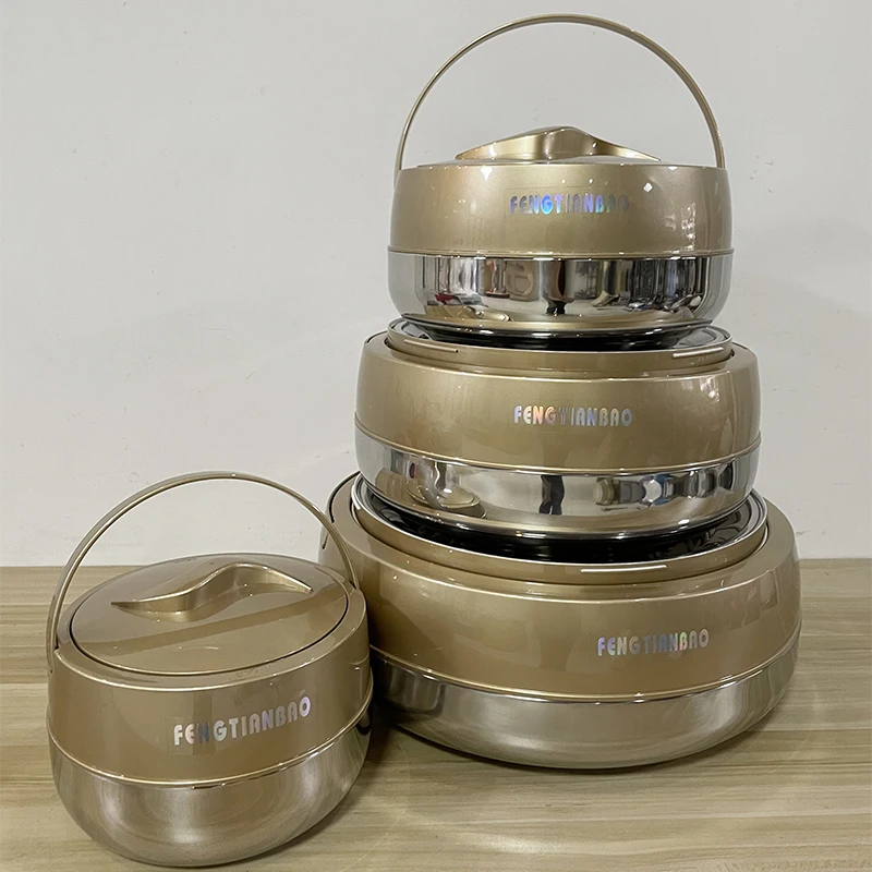 

Stainless Steel Double Heat Preservation Pot Thermos Food Warmer Container Hot Pot 4PCS SET (2/4/6/10L)