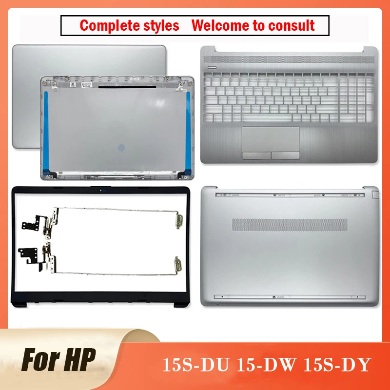 

New For HP 15S-DU 15-DW 15S-DY Laptop LCD Back Cover/Front Bezel/Palmrest/Bottom Case/Hings Top Black L52012-001