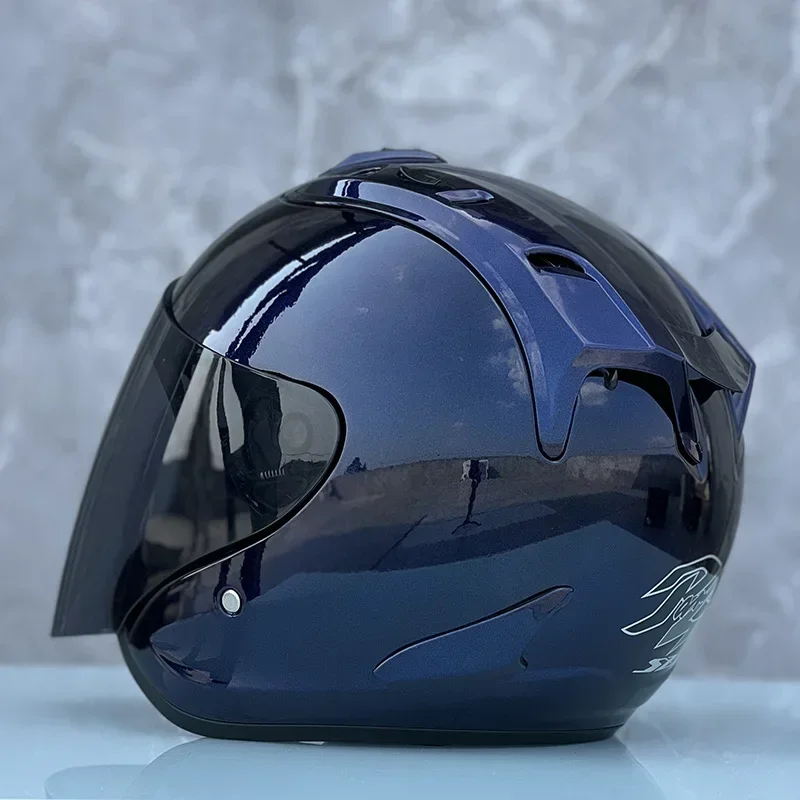 Ram4 Bright Dark Blue Half Helmet Men and Women Motorcycle Off-Road Summer Helmet Downhill Racing Mountain Cross Casco Capacete