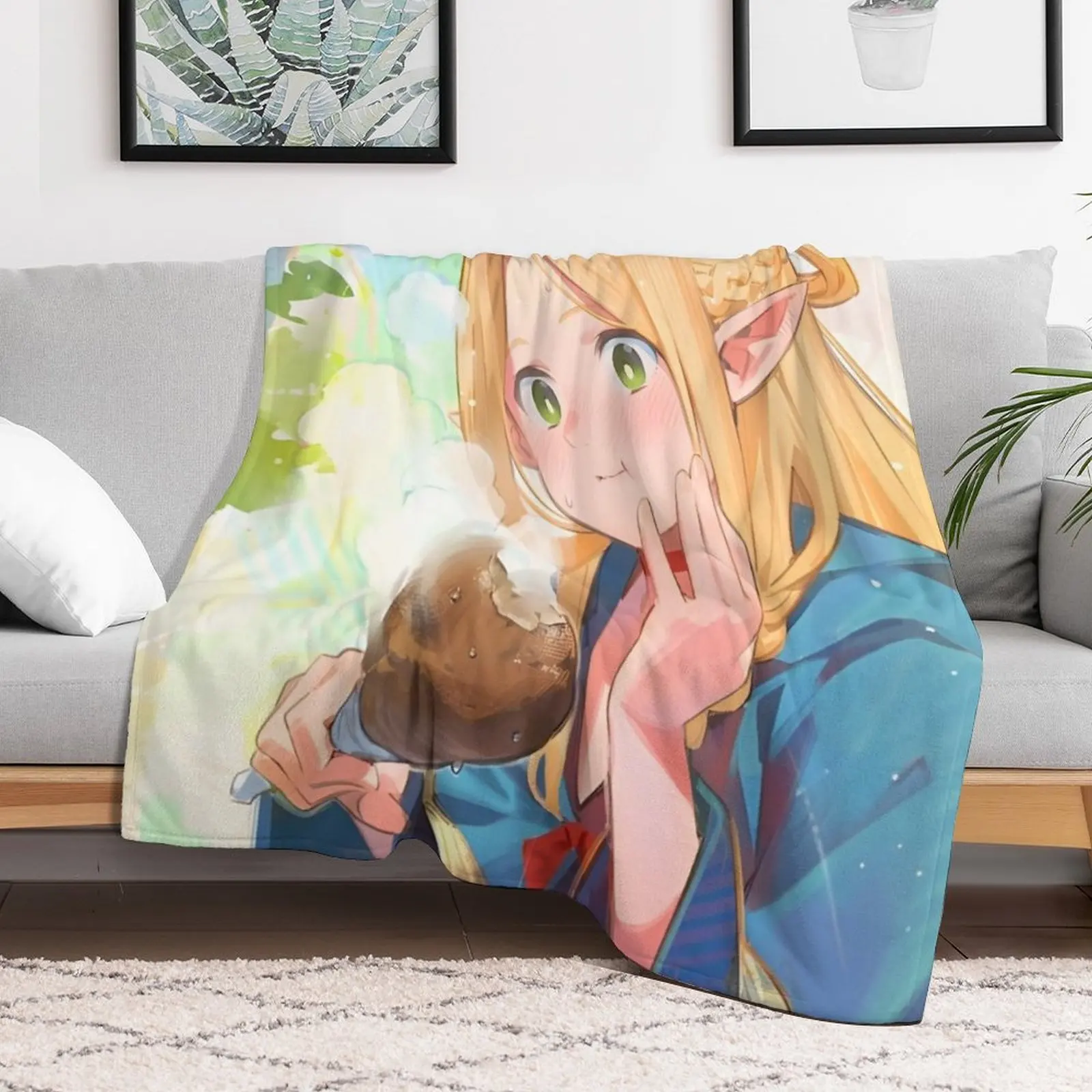 Delicious in Dungeon - Marcille Donato Throw Blanket Cute blankets ands Travel Blankets