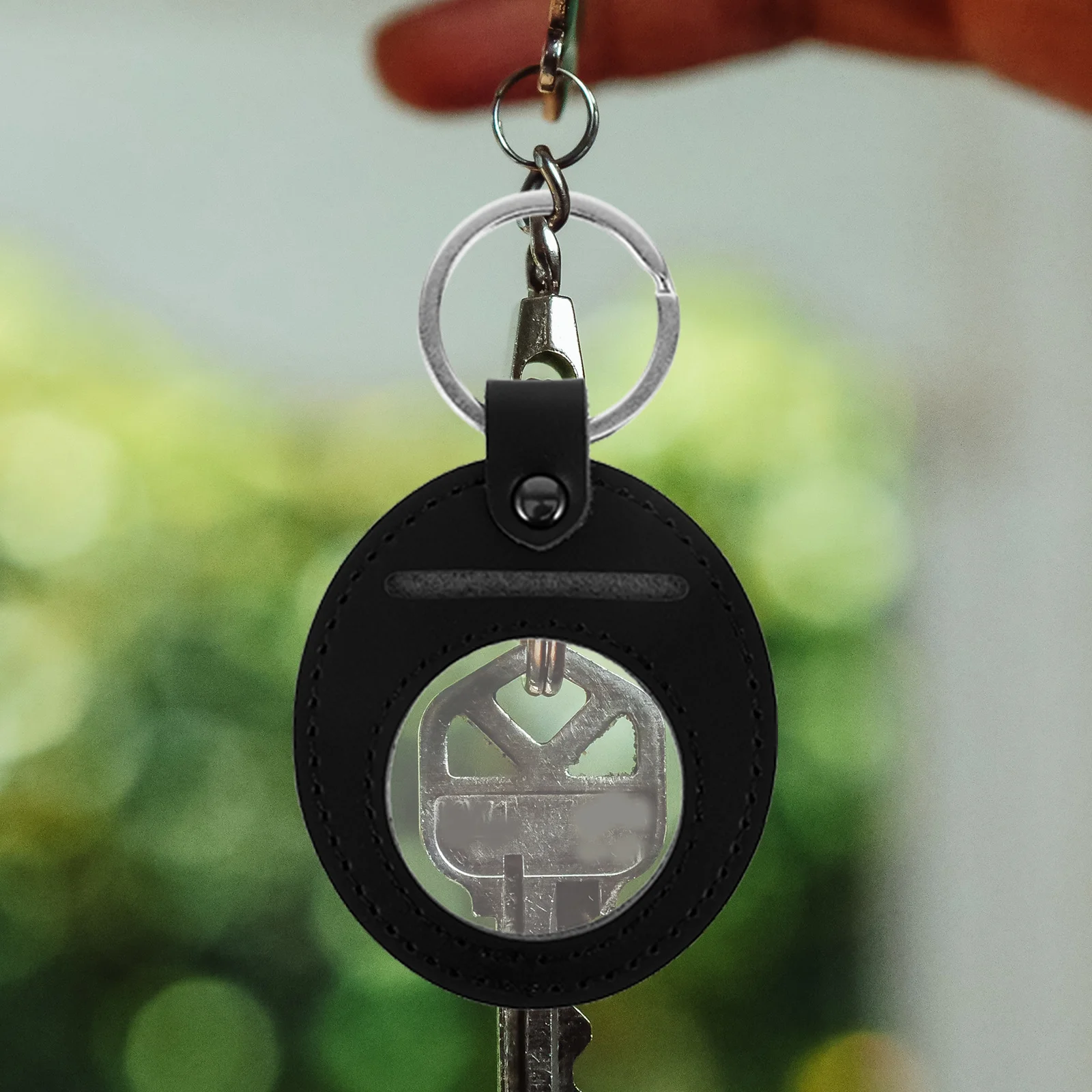 

Commemorative Coin Holder Keychain Compact Coin Protector PU Badge Sleeve Keychain Protective Badge Supply Ornament