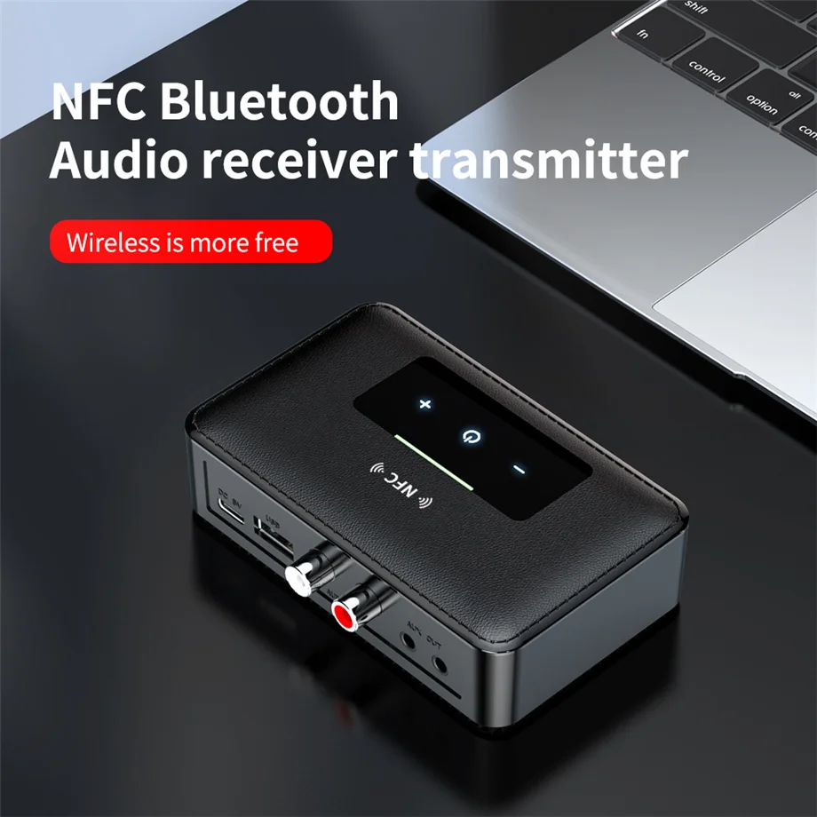 Grwibeou Bluetooth 5.0 Audio Receiver Adapter 3.5mm RCA AUX Output Wireless Bluetooth Aux Stereo Receptor For Amplifier Speaker