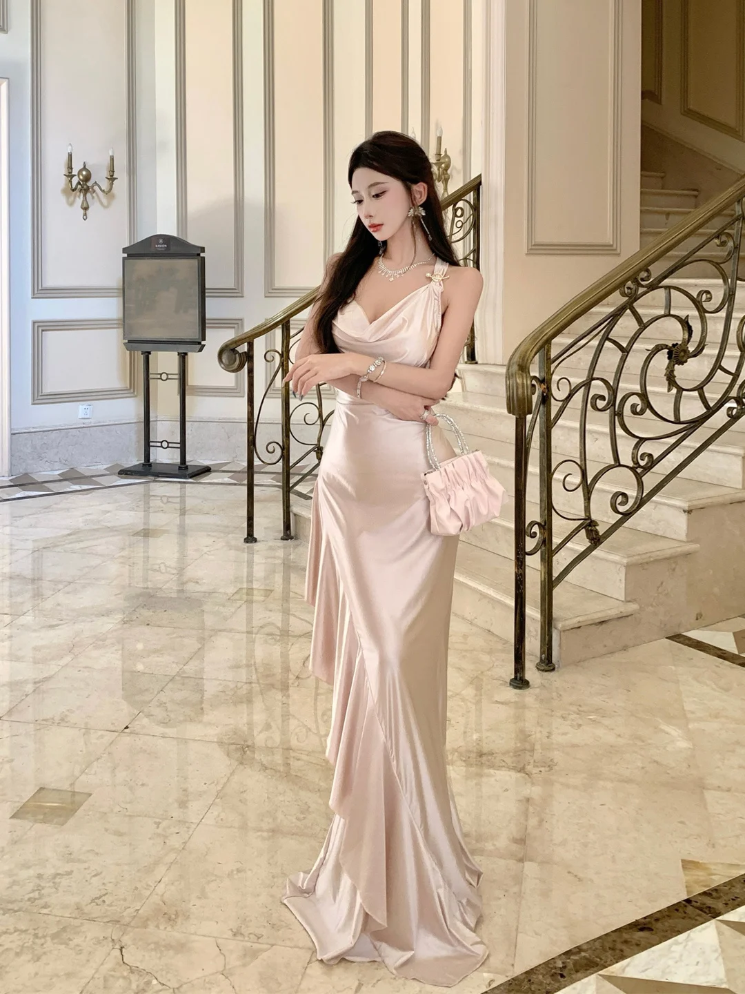 エレ サテン ネライン ドクター バースデー パー スモール ギフト ドクター ウィメンズ エレ バル ロング ドクター ファイオナブル イブニング ガウン