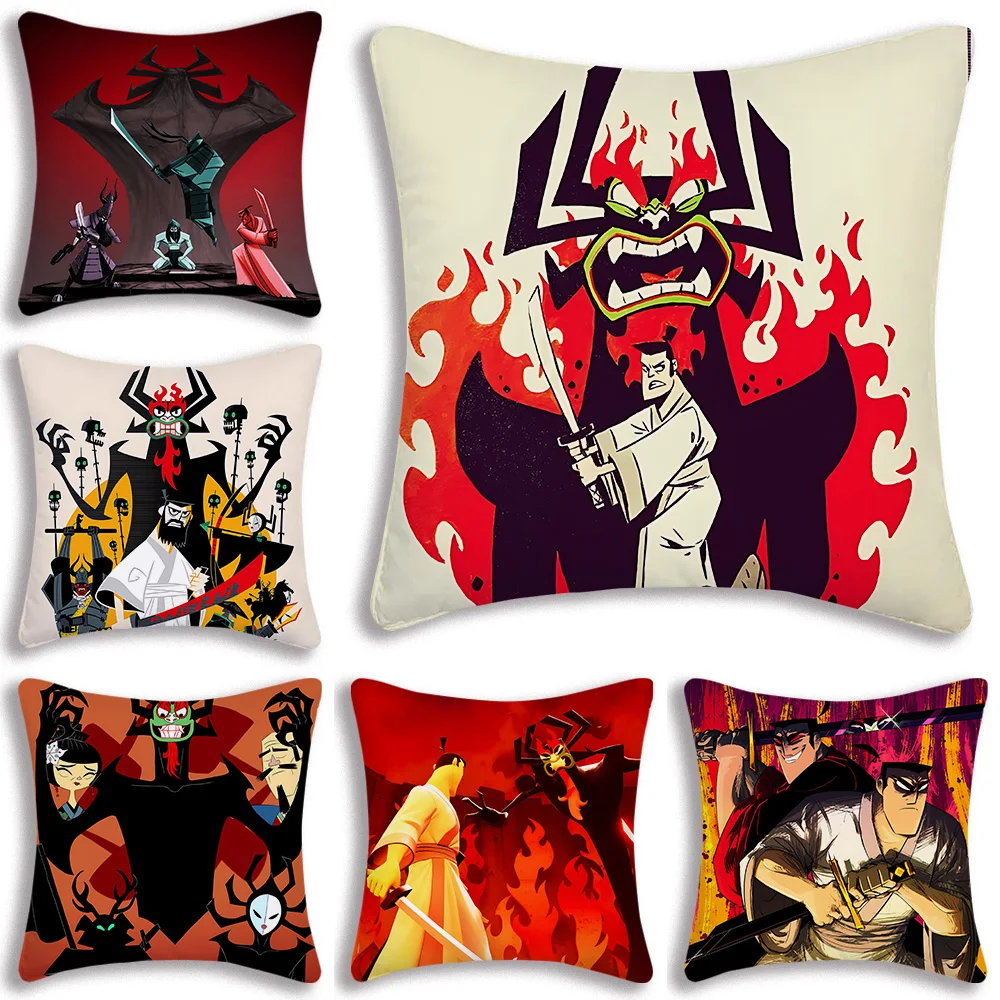 

S-Samurai J-Jack Anime Pillow Covers Cartoon Sofa Decorative Home Double-sided Printing Short Plush Cute Cushion Cover