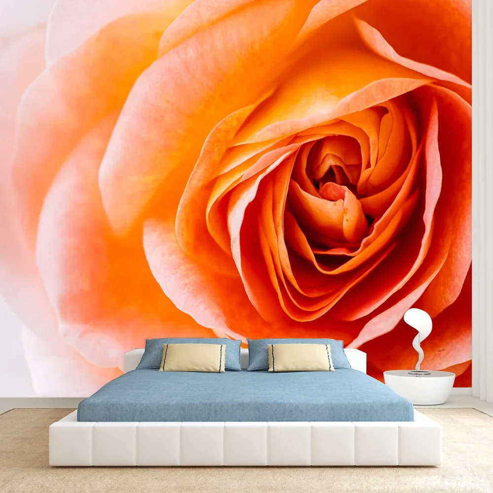 

Custom Self Adhesive Accept Wallpapers for Living Room Large Rose Florals Sofa TV Contact Wall Covering Papers Home Decor Murals