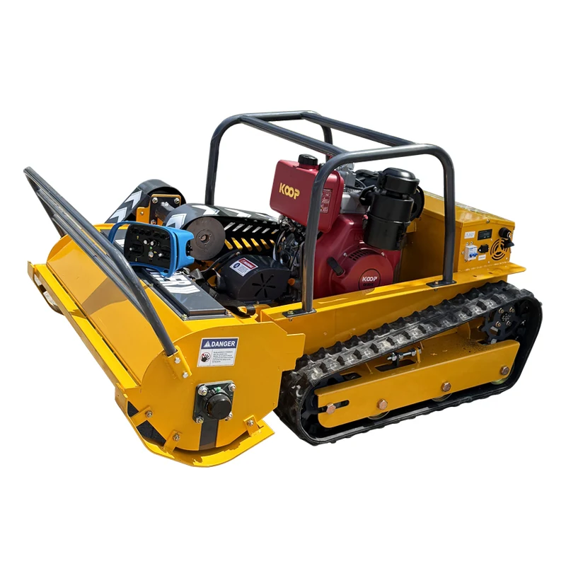 맞춤형 원격 제어 트랙 로봇 잔디깎이, 효율적인 잔디 깎기 위한 800/1000/1200mm 절단 폭