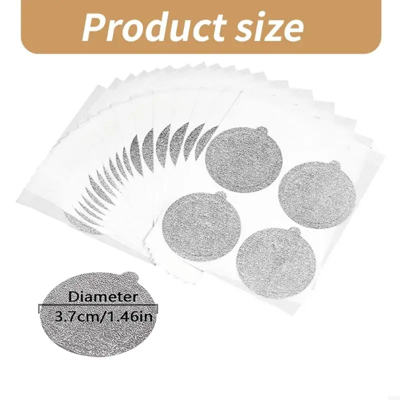 D0AB 100 حزمة 37 مم قرون رقائق الألومنيوم يغطي قرون القهوة احباط أغطية القهوة