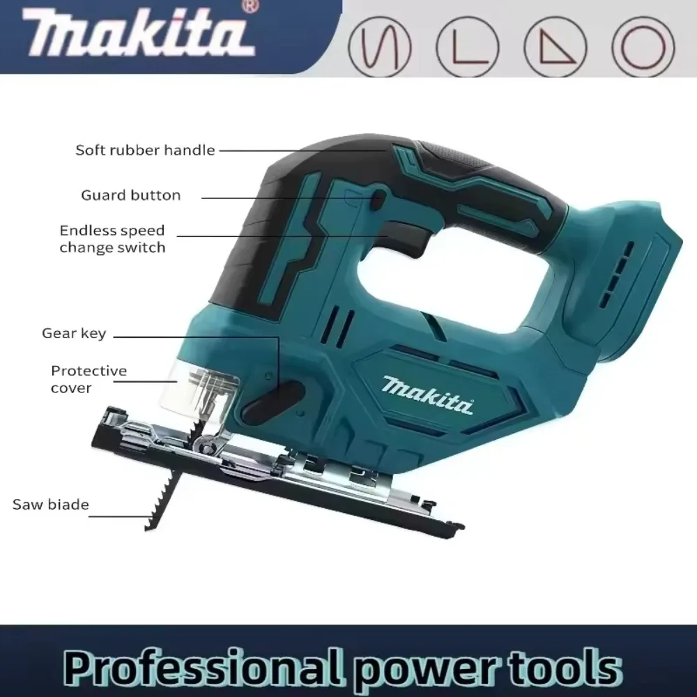 

Аккумуляторная электрическая сабельная пила Makita с литиевой батареей, многофункциональная, для резки дерева и проволоки