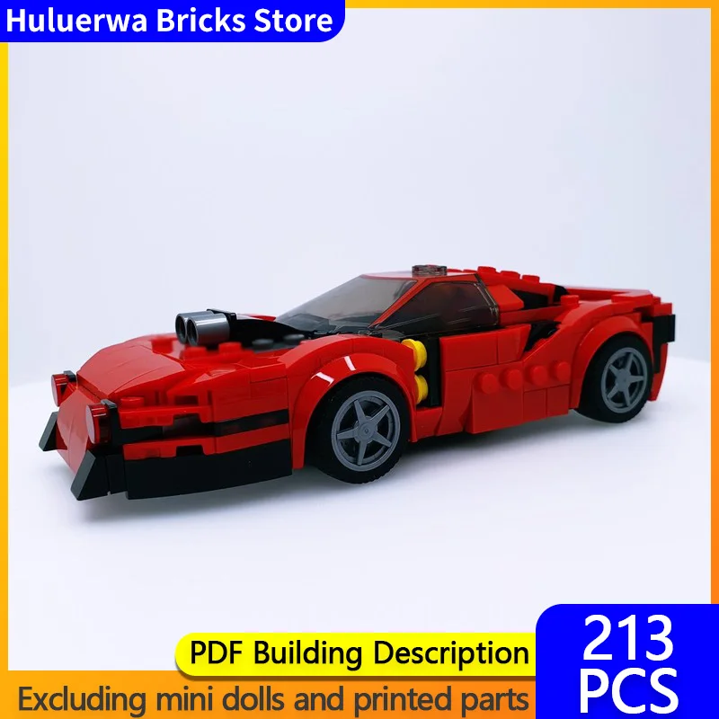 

Speed Racing Car Model MOC Building Bricks Top Tier Sports Car Modular Technology Children Holiday Gifts Assemble Toys Suit
