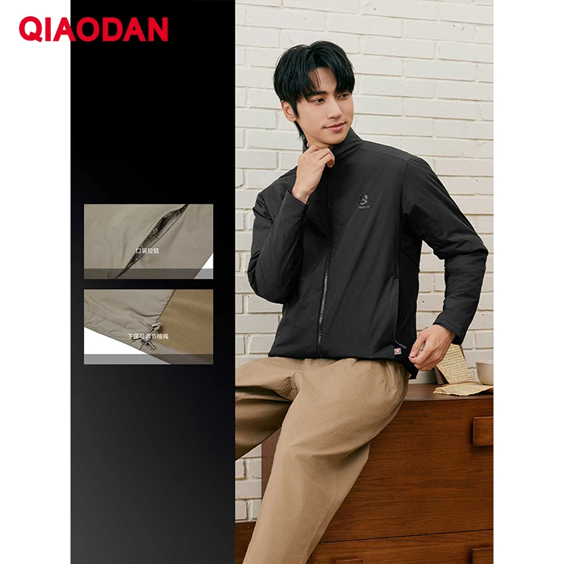 QIAODAN Men Cotton-padded Jacket Anti-static Hlikng Windbreaker 2025 Winter Outdoor Sport Waterproof Warm Outerwear QXFFM3254081
