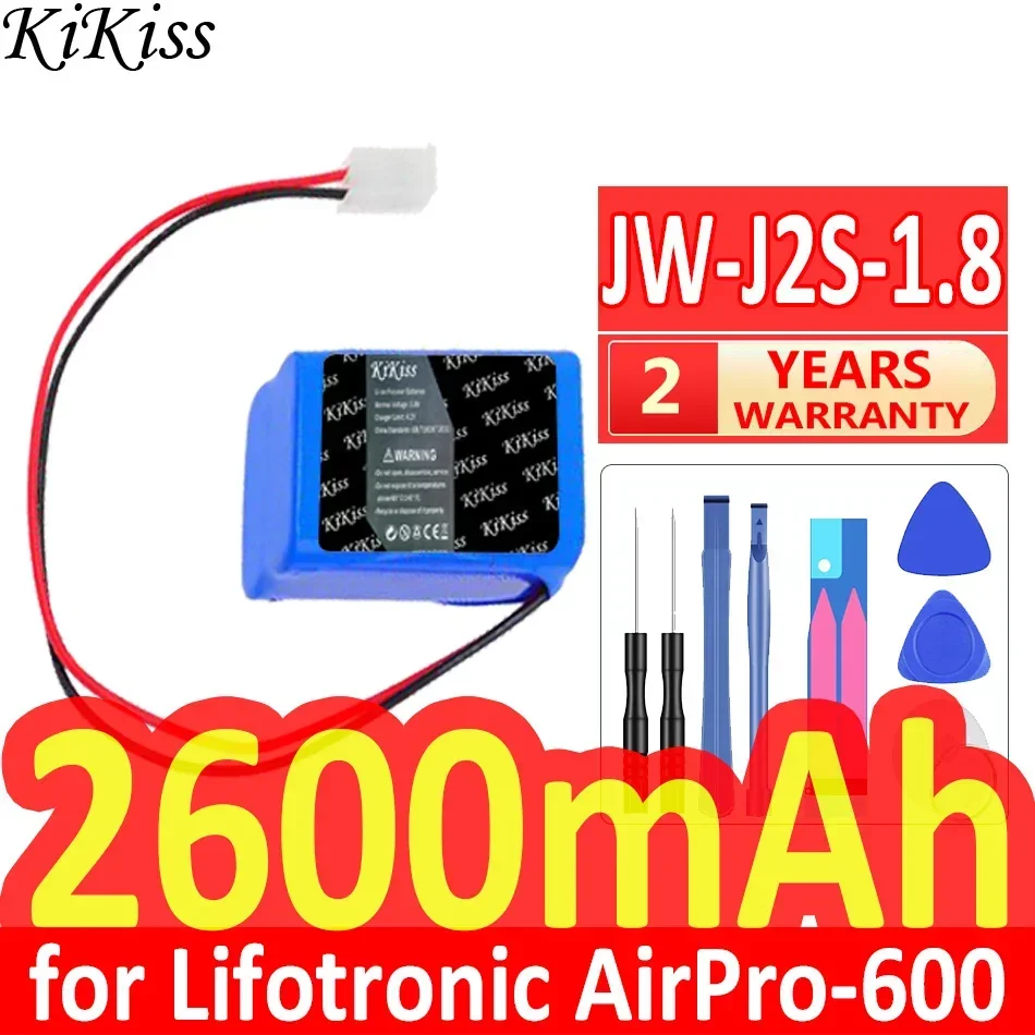 2600mAh Air Purifier Battery for Lifotronic AirPro-600 JW-J2S-1.8