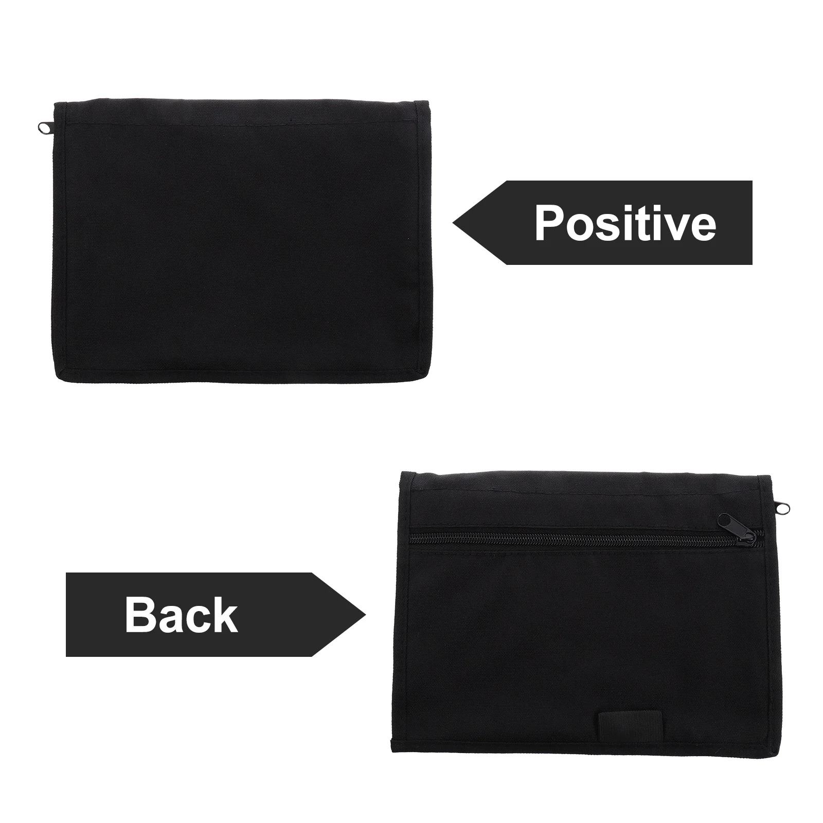 

1pc Portable File Folder Oxford Cloth Document Organizer Durable Zipper Storage Pouch For School Office Filing Tool Bags