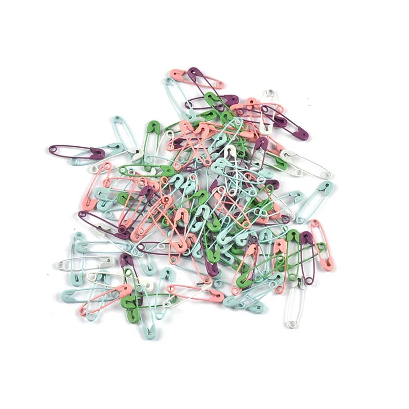 100pcs 23x6mm Colorful Safety Pins For DIY Jewelry Settings Base Pins Making Brooches Findings Clothes Sewing Decor Tools C3484