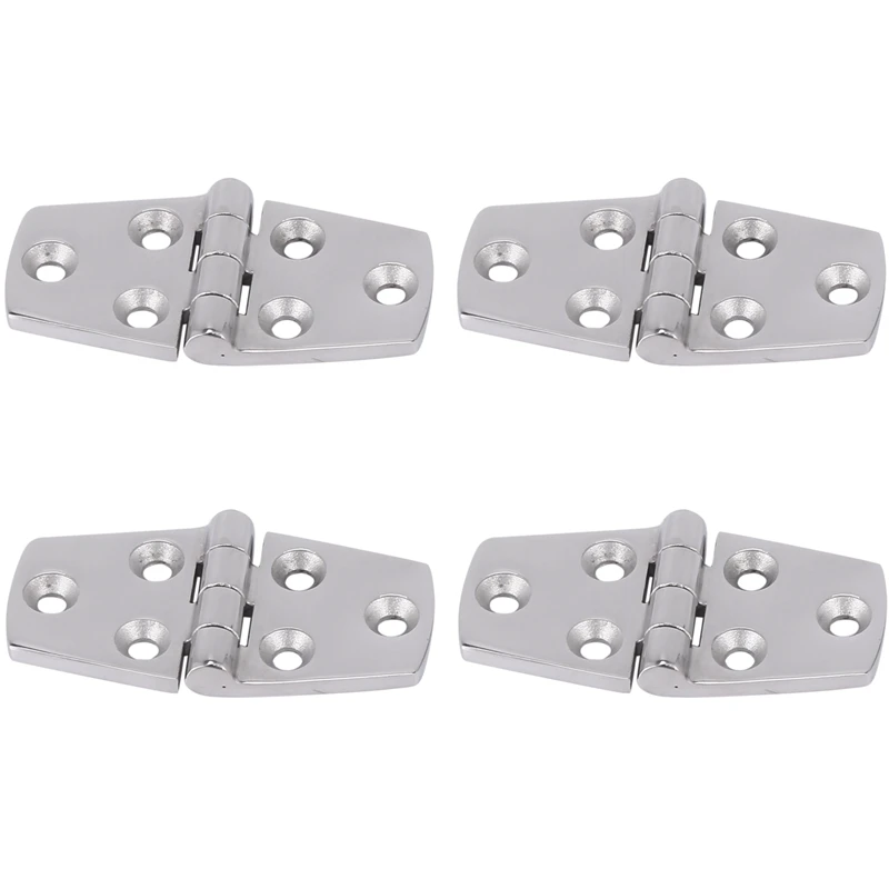 Marine 4 Pieces Stainless Steel Strap Hinge Door Hinge For Marine Boat Yacht 76 X 38 Mm Rafting Boating Accessories,Boat Marine