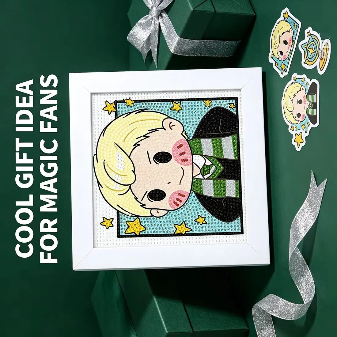 Young Wizard 5D Diamond Painting Kit Q-Version DIY Cartoon Boys Desktop Decoration with Frame New Arrival Perfect Kids Gift Home