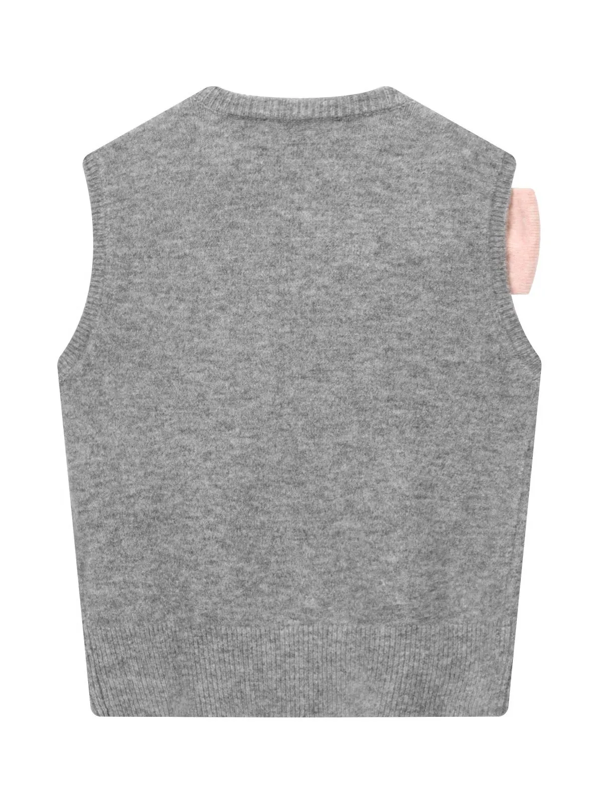 Ele ey Chaleco de punto Top con diseño de lazo redondo Neline Faionable ropa de mujer china H-ape Bal Sle