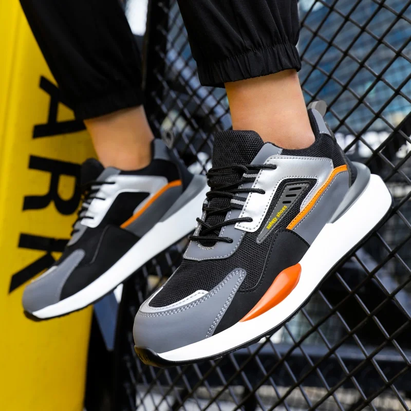 أحذية حماية العمل الجديدة المضادة للتحطيم ومضادة للثقب في الفصول الأربعة غطاء صلب لأصبع القدم أحذية حماية السلامة للرجال مقاومة للاهتراء