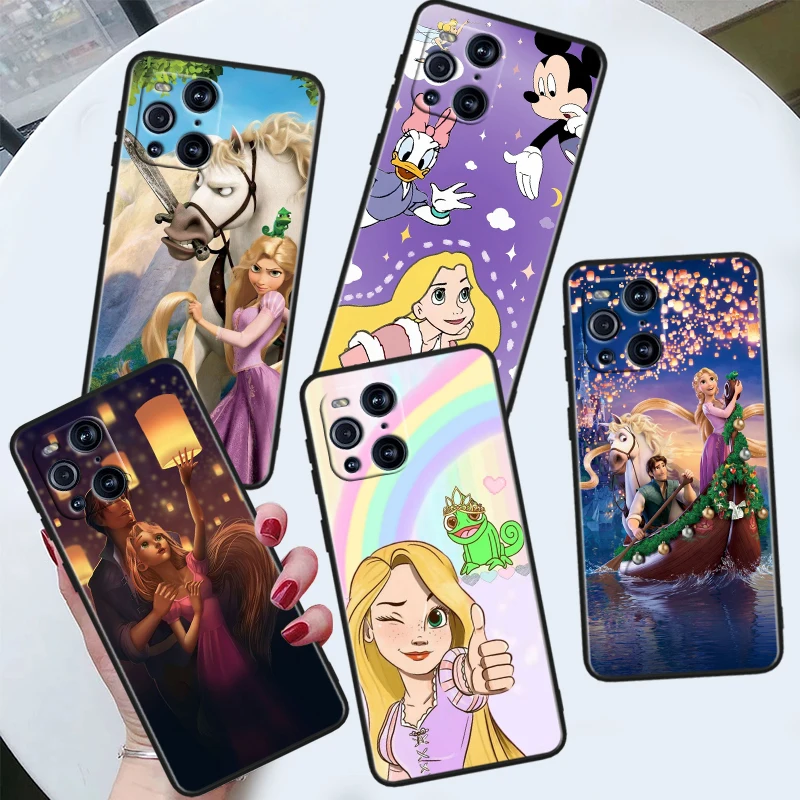 Princess Rapunzel Disney For OPPO Find X6 X5 X3 X2 F21S F21 Pro Lite Neo Black Silicone Fundas Soft Cover Capa Phone Case