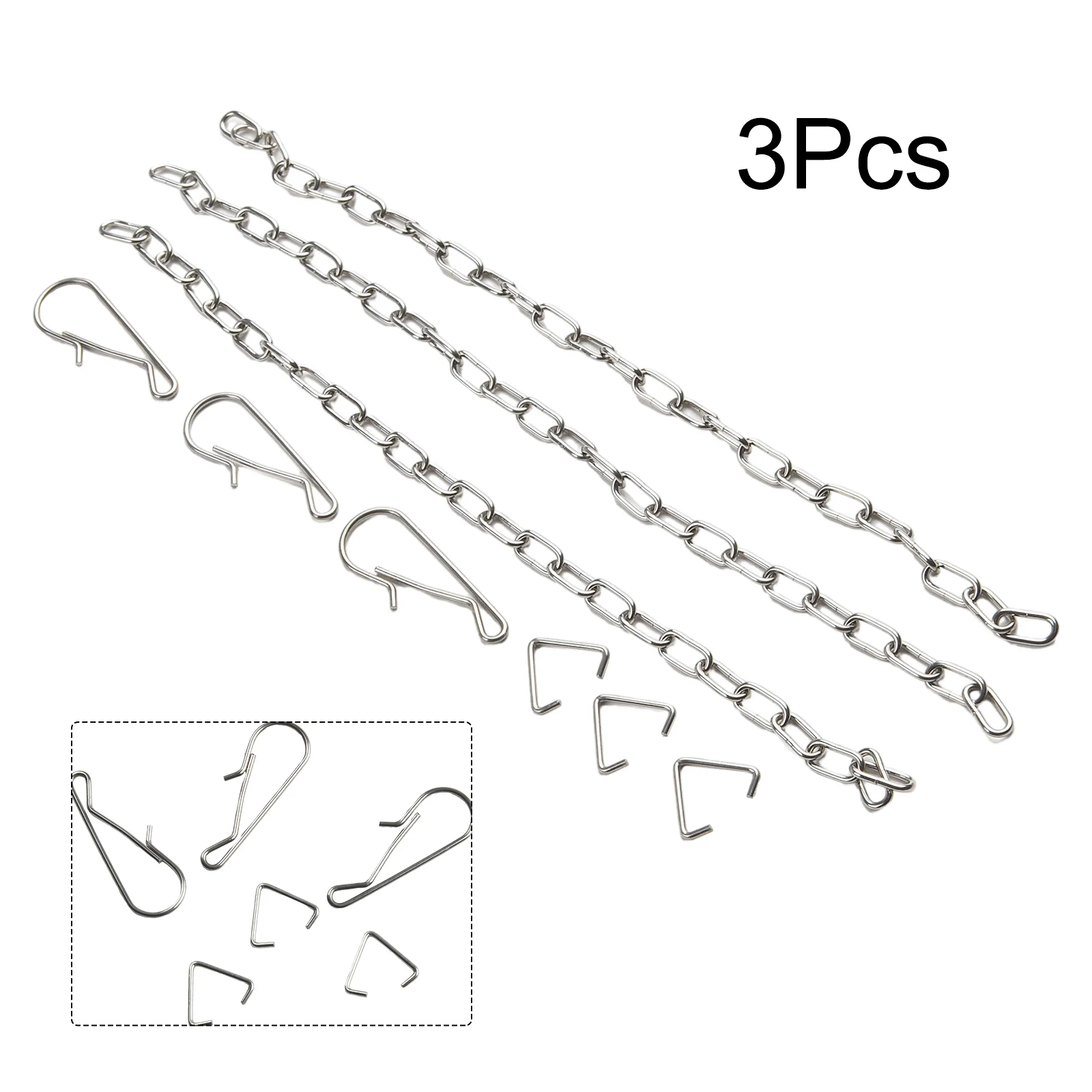 Accessories Chain 25*1.5cm 3 Pcs 3 X Handle Chain Lift Chain Replacement Stainless Steel Toilet Toilet Flapper