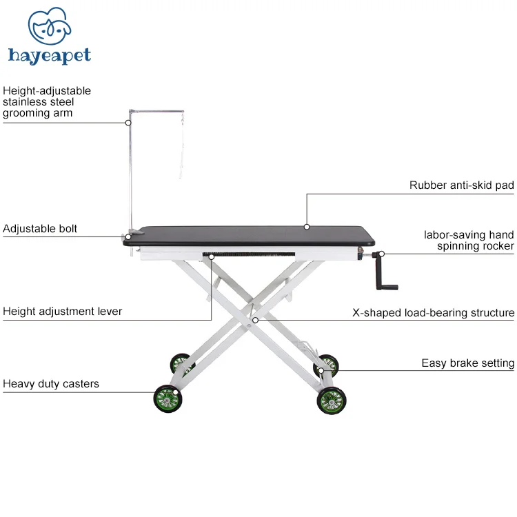 Dog Grooming Mobile Foldable Adjustable Pet Grooming Table Veterinary Workbench Veterinary Pet Grooming Bed