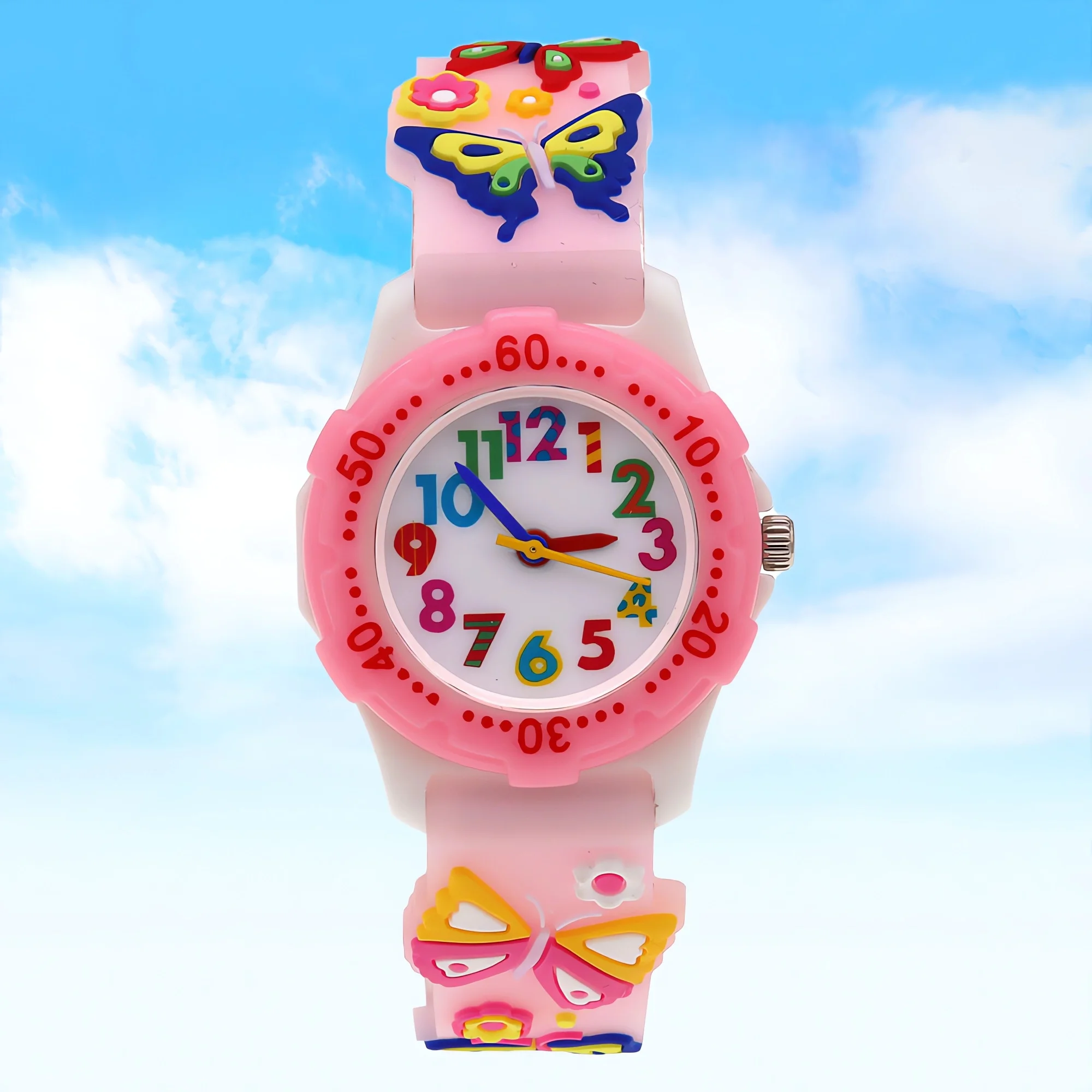 

3D Waterproof Sports Watch for Students with Soft Silicone Strap Digital Display Quartz Movement Timepiece Accessory