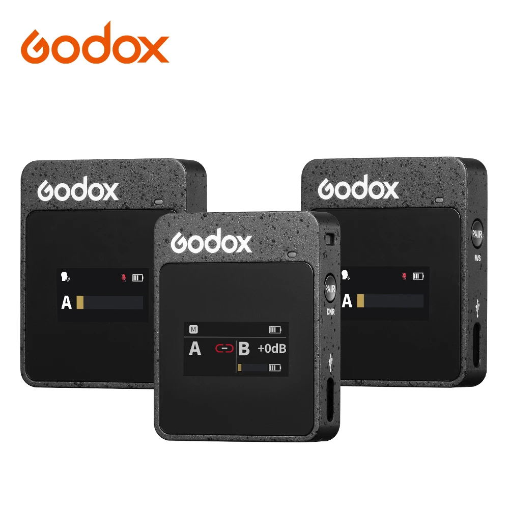Godox Movelink II 2.4Hz M1 M2 Wireless Microphone Camera Mobile Phone Radio Collar Clip type