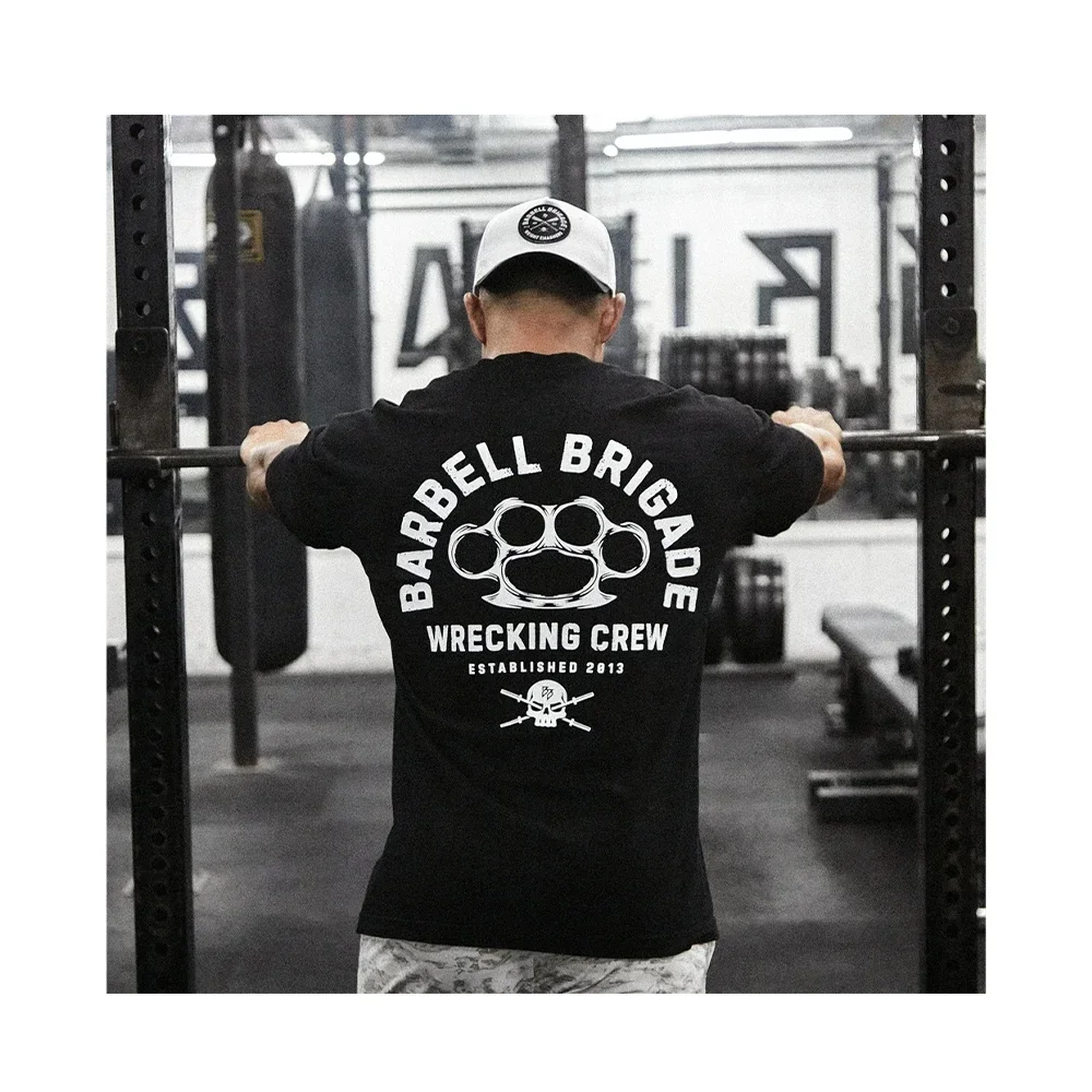 Barbell Brigade WEIGHT SMASHERS TEE Men's Short Sleeve Fitness T Shirt Running Sport Gym Unisex T-shirts Oversized Workout Tops