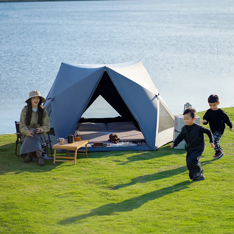 Outdoor Portable Hexagonal Speed Ball Tent Automatic Speed Open Tent Camping Park Beach Shade Indoor Picnic Tent