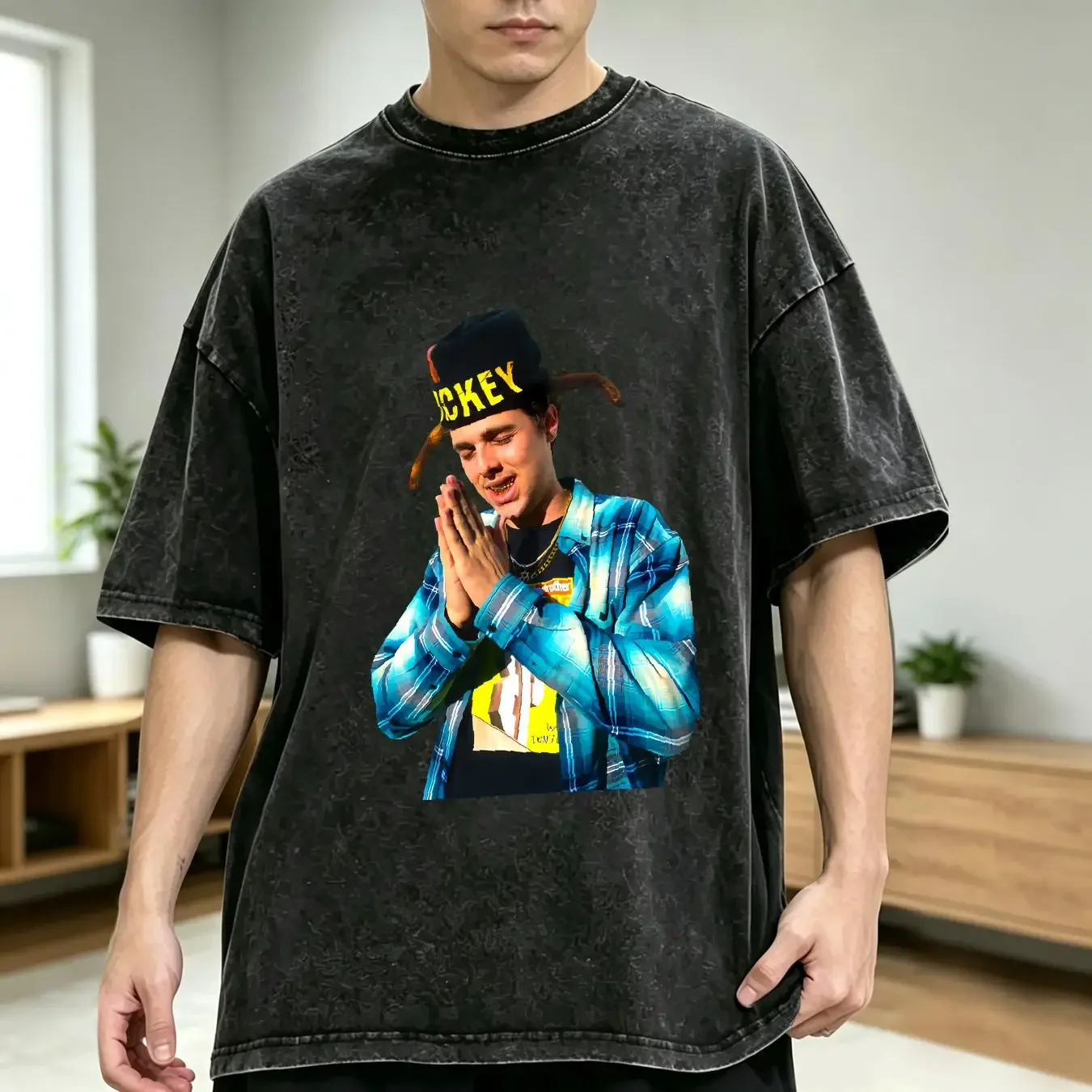 washed T Shirt BLP Kosher Prayer long or short sleeves vintage Washed Slightly graphic fashion Unisex Comfortable homme Soft
