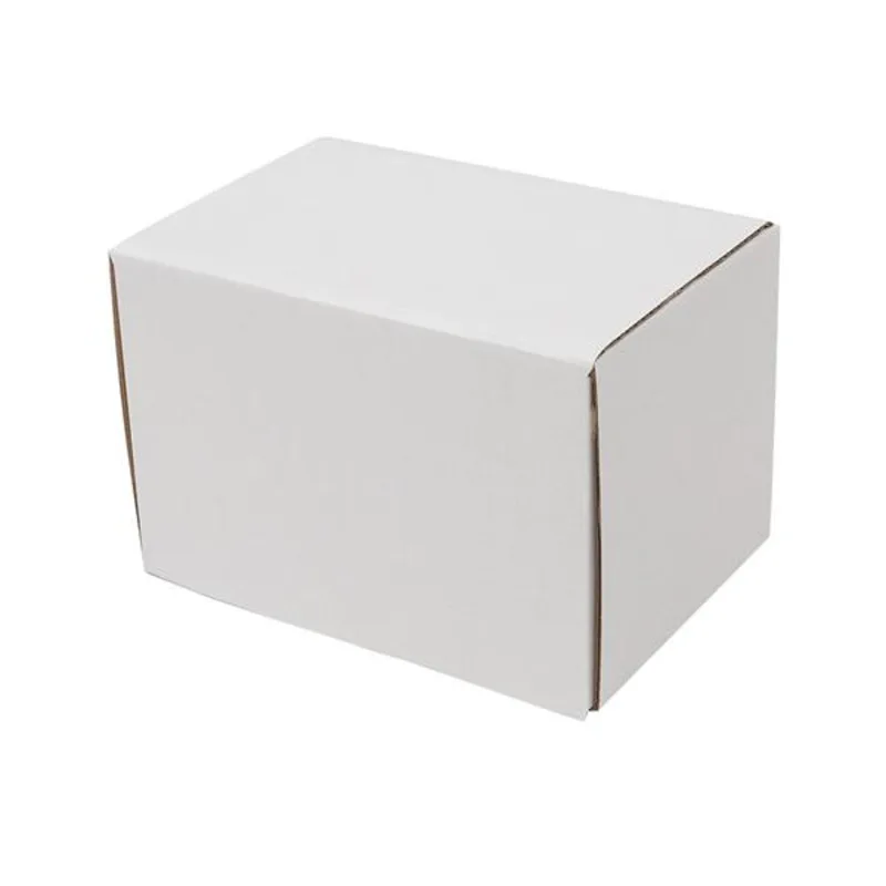 

[material] 50 Corrugated Paper Packaging Boxes 6x4x4" (15.2*10*10cm) White Outside And Yellow On The Inside Easy To Assemble