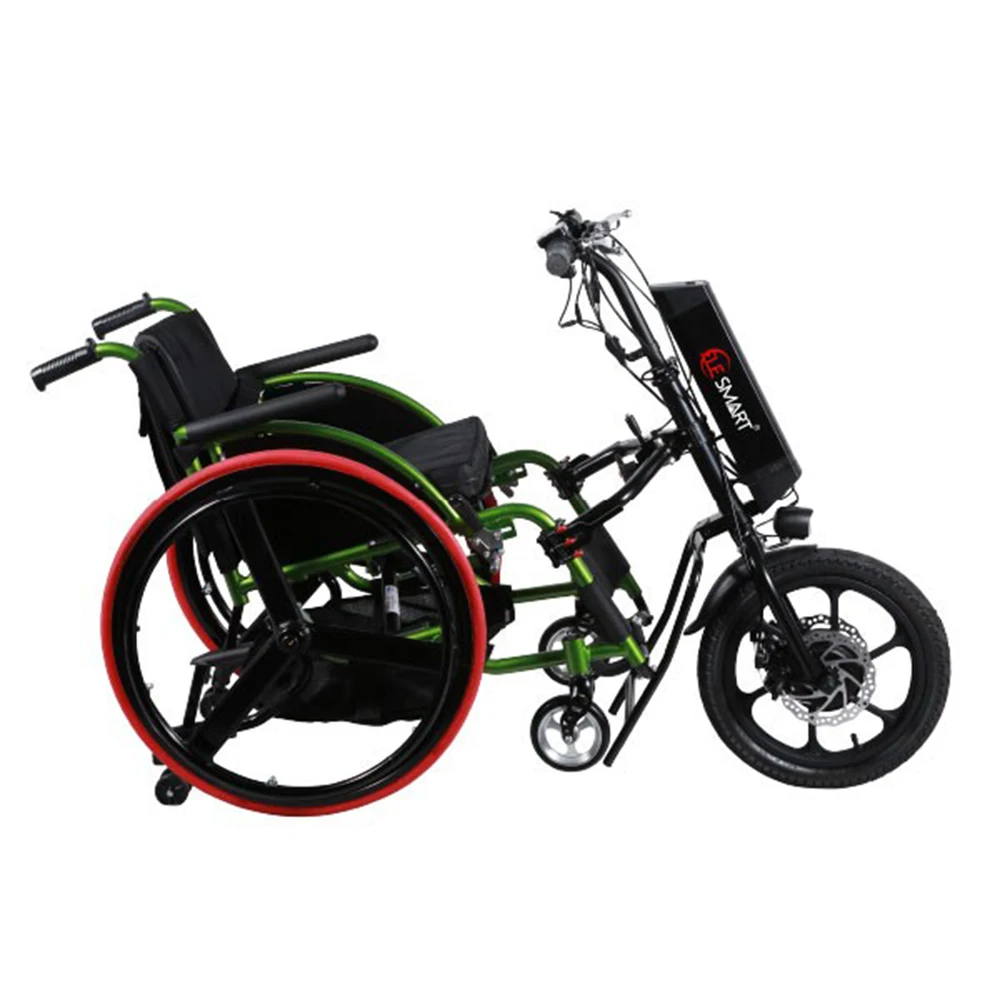 Elektryczny wózek inwalidzki Handcycle WH16A zestaw do konwersji ciągnika z akumulatorem 350W/500w 11.6ah bateria litowa