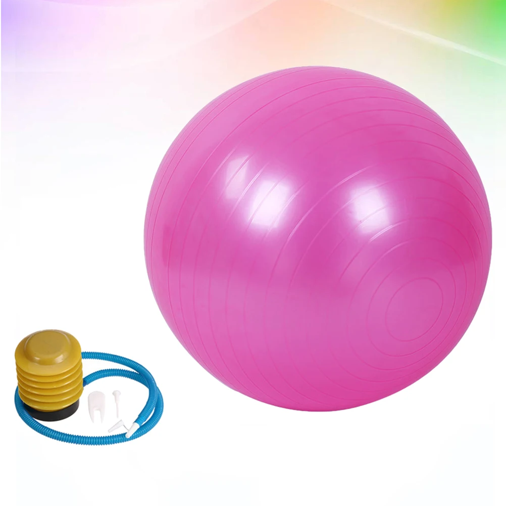 

55 Cm Yoga Ball PVC Exercise Balancer Exercising Anti-burst Gym Pink Thicken Balancing Stability Training Tool