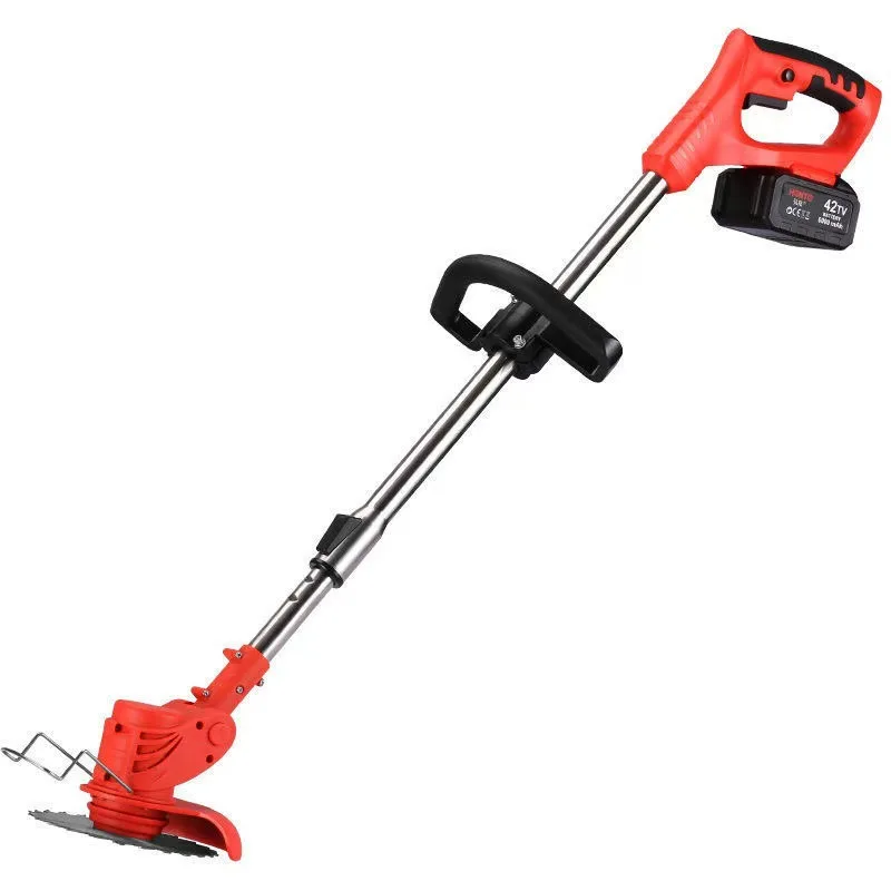 Lithium battery electric lawn mower small household lawn mower rechargeable lithium battery weeding trimming lawn mower artifact